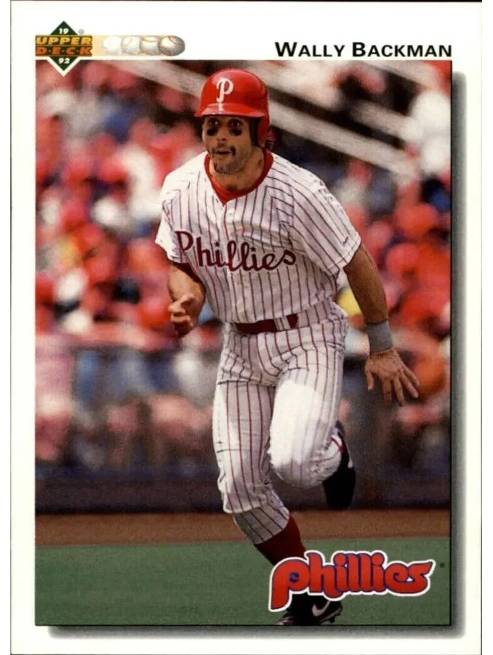 Wally Backman 1992 Upper Deck MLB #350 Baseball Card Philadelphia Phillies